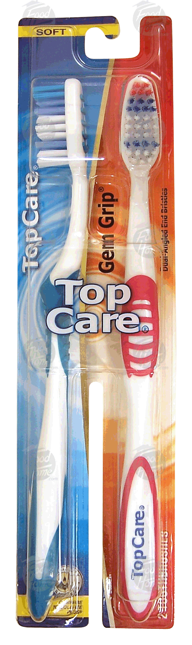 Top Care Gem Grip soft toothbrush, dual-angled end bristles Full-Size Picture